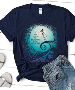 Nightmare Before Christmas Shirt, Jack Movie Logo Tee, Jack And Sally With Friends, Halloween Party Shirt