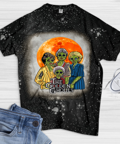 Vintage The Golden Ghouls Shirt, Custom Halloween 2021 T-Shirt, Golden Girls shirt, Halloween Bleached Shirt