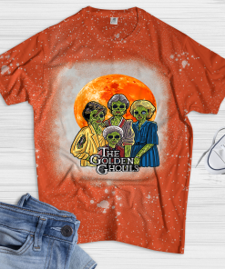 Vintage The Golden Ghouls Shirt, Custom Halloween 2021 T-Shirt, Golden Girls shirt, Halloween Bleached Shirt