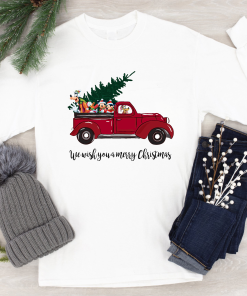 We wish you a merry Christmas Shirt, Farm Fresh Christmas tree, Christmas Truck shirt, Mickey Christmas shirt