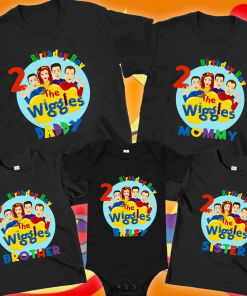 Personalized Wiggles T-Shirt, Wiggles shirt, Family Shirt Wiggles cartoon matching, The Wiggles Birthday Shirt