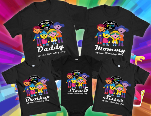 Charlie’s Colorform City Shirt, Colorforms City Family Shirts, Custom Name And Age Birthday Shirt