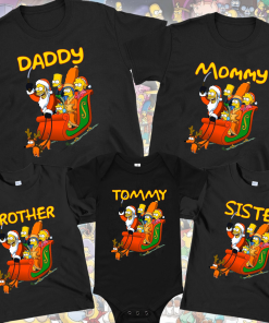 The Simpsons Christmas Shirt, Merry Christmas Shirt, Christmas Family Matching Tee, The Simpsons Shirt