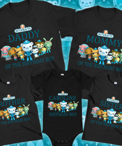 Octonauts Birthday Party Shirt, Custom Birthday Shirt Birthday Boy Girl, Octonauts Birthday Shirt, Family MAtching Kids Tee