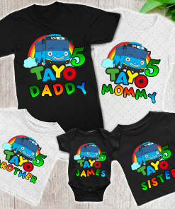 Tayo Bus Birthday Shirt, Tayo the Little Bus Family Shirt, Tayo the Little Bus Birthday Kids Tee