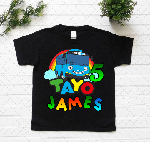 Tayo Bus Birthday Shirt, Tayo the Little Bus Family Shirt, Tayo the Little Bus Birthday Kids Tee