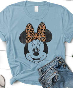 Minnie Mouse Leopard T-Shirt, Mickey and Minnie Mouse, Cheetah Minnie Shirt