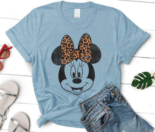 Minnie Mouse Leopard T-Shirt, Mickey and Minnie Mouse, Cheetah Minnie Shirt