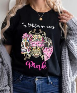 Breast Cancer Awareness Shirt, Breast Cancer Sugar Skull Shirt, Pink Ribbon, Cancer Warrior Tee