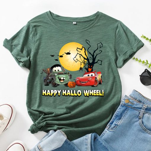 Cars Halloween Shirt, Cars Lightning McQueen Shirt, Happy Hallo Wheel Shirt, Lightning, Mater Halloween