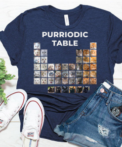 Funny Cat Chemistry Pun Periodic Table Gift For Men Women T-Shirt