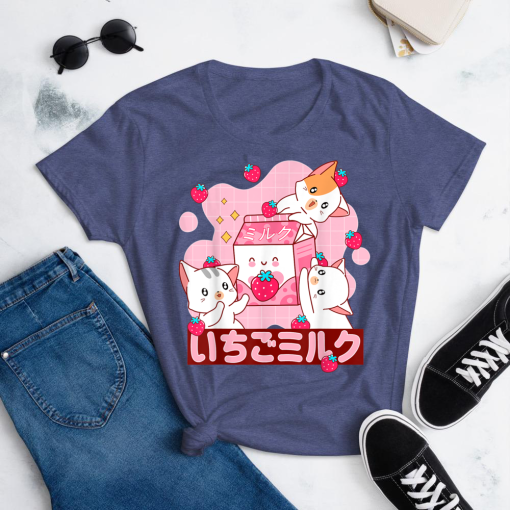 Strawberry Milk Shirt, Colourful Retro 90s Japanese Kawaii,  Strawberry Milk Shake Carton Shirt, Milkshake Shirt