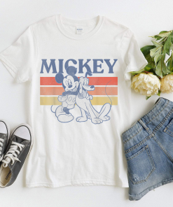 Vintage Mickey And Friends Shirt, Mickey And Pluto, Retro Line T-Shirt, , Funny Mickey Mouse Shirt