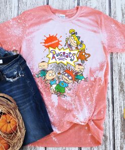 Just a 90'S mama raising her rugrats Bleached Shirts, Nickelodean Shirt, Rugrats Shirt