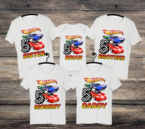 Hot Wheels Birthday Shirt, Hot Wheels Birthday T-shirt, Hot Wheels, Personalized Birthday Cars Boy Kids Shirt