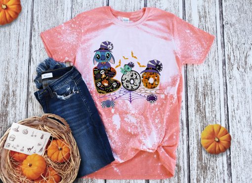 Stitch Boo Bash Spooky Bleached Shirt, Stitch Skeleton, Disney Halloween, Boo Bash 2021 Shirt