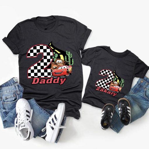 Cars McQueen Lighting Birthday Shirt, Cars Birthday shirt, Cars Birthday Family shirt, Custom Cars Kids shirt