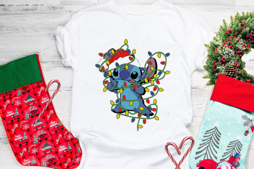 Stitch Christmas Shirt, Stitch Kids Shirt, Stitch Family Shirt, Stitch Character, Lilo & Stitch Movie,  Stitch Christmas Vacation Shirt