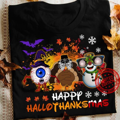 Happy Hallothanksmas Shirt, Christmas Gift Shirt, Funny Shirt halloween T-Shirt, Turkey Day Shirt