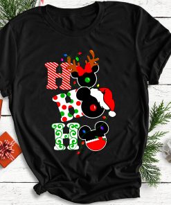 Hohoho Mickey Shirt, Ho Ho Ho Merry Christmas Shirt, Mickey and Minnie Snowman Christmas shirt