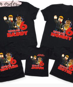 Personalized Roblox Themed Birthday Shirt, Roblox Birthday, Family Matching Shirts, Custom Family Matching Shirt