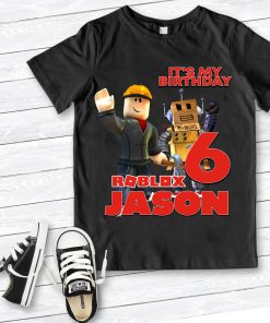 Personalized Roblox Themed Birthday Shirt, Roblox Birthday, Family Matching Shirts, Custom Family Matching Shirt