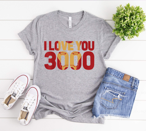 I Love You 3000 T-Shirt, Marvel Avengers, Endgame Iron Man Shirt