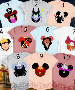 Villain Halloween Shirt, Halloween Mickey MouseShirt, Maleficent Evil Queen Shirt, Mickey Head Matching Shirt,