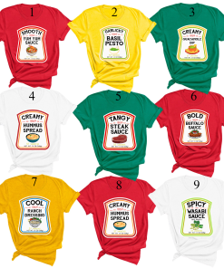 Condiment Hot Sauce Shirt, Taco Sauce Condiment Costume Shirt, Taco Sauce Friends Matching Shirts, Hot Sauce Family Shirts