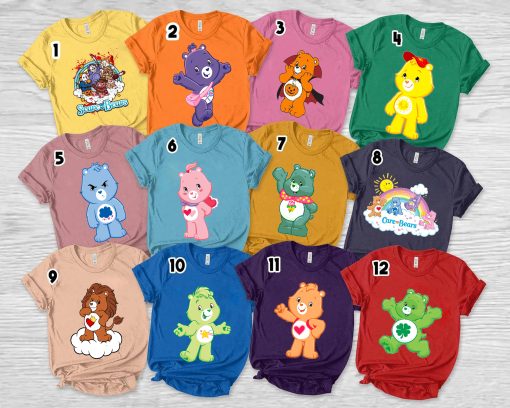 Care Bear Shirt, Care bear group halloween costume, Group Bears halloween shirt, couple friends family teacher softball