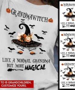 Grandma witch Normal But More Magical Shirt, Custom Halloween Shirt, Custom Family Sweatshirt Halloween, Nana Custom