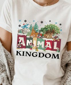 Animal Kingdom Christmas Shirt, Vintage Christmas Shirt, Mickey and Friends Christmas, safari christmas Tee