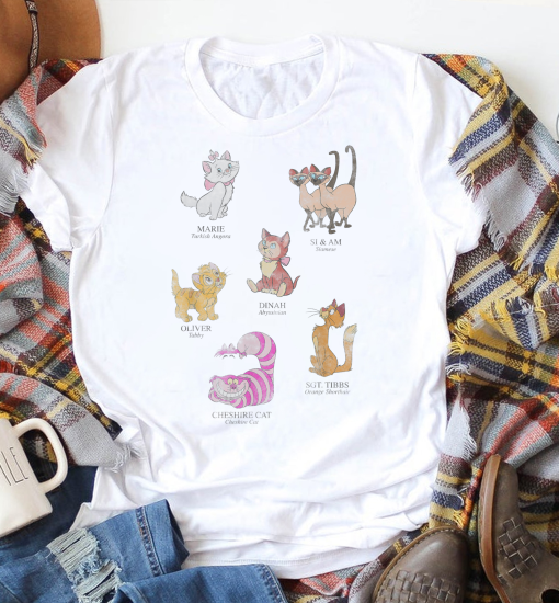 Mickey And Friends Shirt, Cat Names And Breeds T-Shirt, Si and Am, Lucifer Cat Shirt