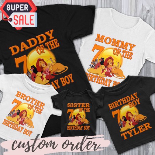 Lion King Birthday Shirt, Custom Lion King Matching Family Shirt, Family Lion Shirt