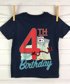 Custom Birthday Toy Story 4 Shirt, Forky 4th Birthday T-Shirt