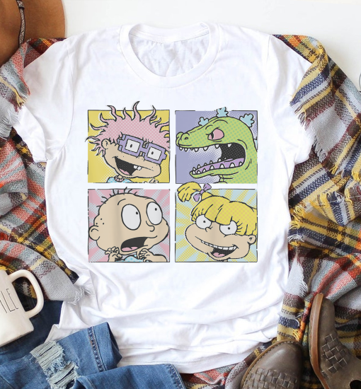 Rugrats Group Shot Box Up T-Shirt, 90s Cartoon Shirt, Rugrats Friends shirt, Tommy Angelica Chuckie Rugrats