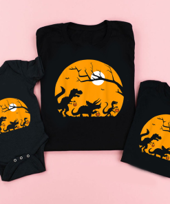 Halloween Trick Or Treat With Dinosaurs T-Shirt, Halloween T-Rex Shirt, Trick Rawr Treat Dinosaur, Kids Halloween Shirt, Dinosaur Shirt