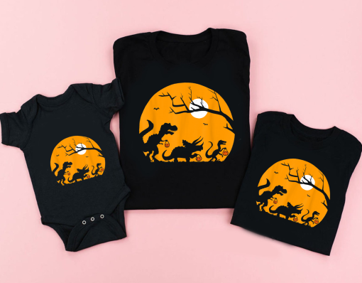 Halloween Trick Or Treat With Dinosaurs T-Shirt, Halloween T-Rex Shirt, Trick Rawr Treat Dinosaur, Kids Halloween Shirt, Dinosaur Shirt